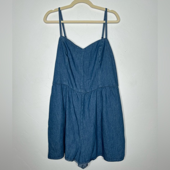 Old Navy Pants - Old Navy Chambray Denim Romper Size XXL Cotton Spring Summer Festival Playsuit